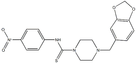 4-(1,3-benzodioxol-5-ylmethyl)-N-{4-nitrophenyl}-1-piperazinecarbothioamide