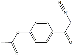 2-[4-(acetyloxy)phenyl]-2-oxoethanediazonium 结构式