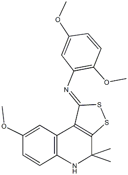  N-(2,5-dimethoxyphenyl)-N-(8-methoxy-4,4-dimethyl-4,5-dihydro-1H-[1,2]dithiolo[3,4-c]quinolin-1-ylidene)amine