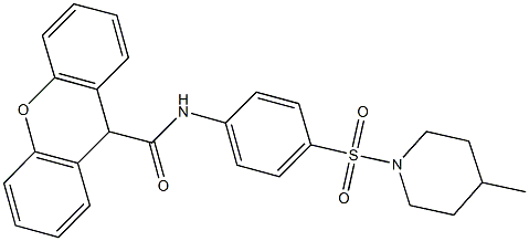 N-{4-[(4-methyl-1-piperidinyl)sulfonyl]phenyl}-9H-xanthene-9-carboxamide Structure