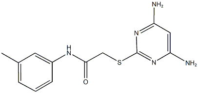 2-[(4,6-diamino-2-pyrimidinyl)sulfanyl]-N-(3-methylphenyl)acetamide Structure