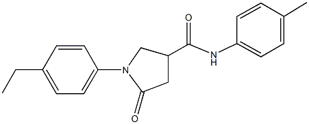 1-(4-ethylphenyl)-N-(4-methylphenyl)-5-oxo-3-pyrrolidinecarboxamide 化学構造式