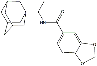 N-[1-(1-adamantyl)ethyl]-1,3-benzodioxole-5-carboxamide Structure