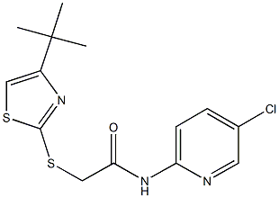 2-[(4-tert-butyl-1,3-thiazol-2-yl)sulfanyl]-N-(5-chloro-2-pyridinyl)acetamide