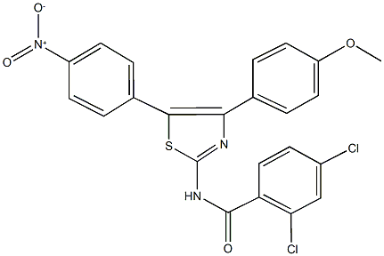 2,4-dichloro-N-[5-{4-nitrophenyl}-4-(4-methoxyphenyl)-1,3-thiazol-2-yl]benzamide