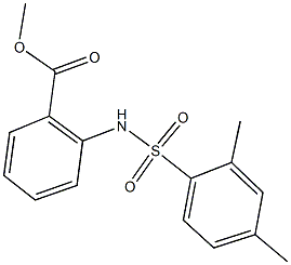 methyl 2-{[(2,4-dimethylphenyl)sulfonyl]amino}benzoate Structure