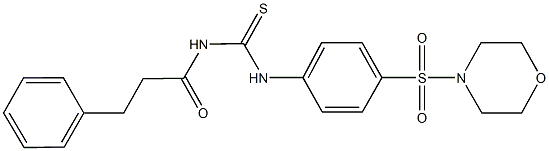 N-[4-(4-morpholinylsulfonyl)phenyl]-N'-(3-phenylpropanoyl)thiourea,,结构式