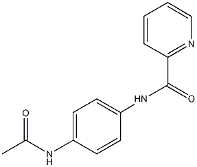 N-[4-(acetylamino)phenyl]-2-pyridinecarboxamide Structure