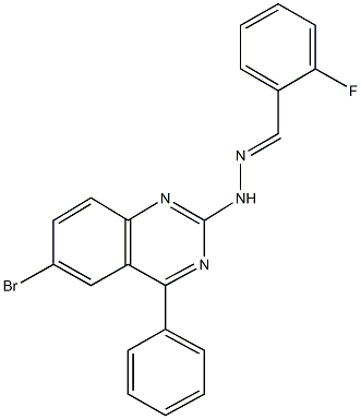  2-fluorobenzaldehyde (6-bromo-4-phenyl-2-quinazolinyl)hydrazone