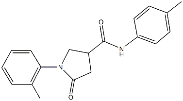 1-(2-methylphenyl)-N-(4-methylphenyl)-5-oxo-3-pyrrolidinecarboxamide,,结构式