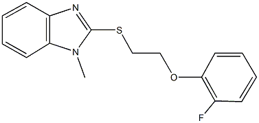 2-{[2-(2-fluorophenoxy)ethyl]sulfanyl}-1-methyl-1H-benzimidazole Structure
