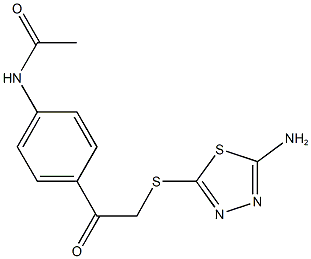 N-(4-{2-[(5-amino-1,3,4-thiadiazol-2-yl)sulfanyl]acetyl}phenyl)acetamide Struktur