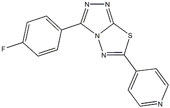 3-(4-fluorophenyl)-6-(4-pyridinyl)[1,2,4]triazolo[3,4-b][1,3,4]thiadiazole 化学構造式
