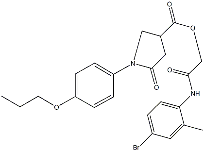  2-(4-bromo-2-methylanilino)-2-oxoethyl 5-oxo-1-(4-propoxyphenyl)-3-pyrrolidinecarboxylate