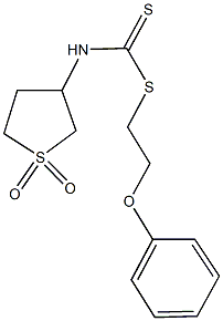  2-phenoxyethyl 1,1-dioxidotetrahydro-3-thienyldithiocarbamate