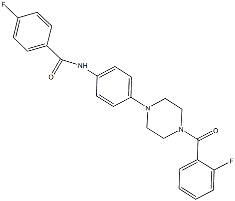 4-fluoro-N-{4-[4-(2-fluorobenzoyl)-1-piperazinyl]phenyl}benzamide