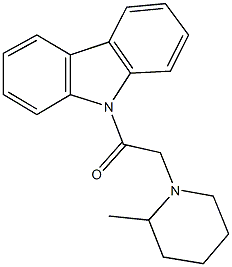 9-[(2-methyl-1-piperidinyl)acetyl]-9H-carbazole,,结构式