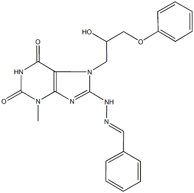 benzaldehyde [7-(2-hydroxy-3-phenoxypropyl)-3-methyl-2,6-dioxo-2,3,6,7-tetrahydro-1H-purin-8-yl]hydrazone|