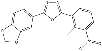2-(1,3-benzodioxol-5-yl)-5-{3-nitro-2-methylphenyl}-1,3,4-oxadiazole