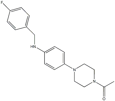 N-[4-(4-acetyl-1-piperazinyl)phenyl]-N-(4-fluorobenzyl)amine