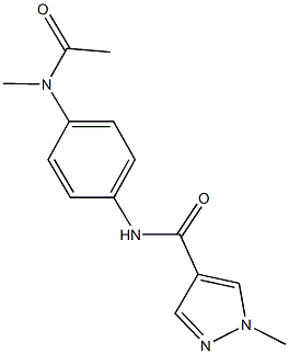 N-{4-[acetyl(methyl)amino]phenyl}-1-methyl-1H-pyrazole-4-carboxamide Struktur
