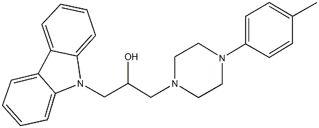 1-(9H-carbazol-9-yl)-3-[4-(4-methylphenyl)-1-piperazinyl]-2-propanol Structure