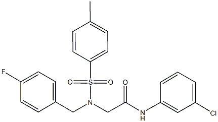 N-(3-chlorophenyl)-2-{(4-fluorobenzyl)[(4-methylphenyl)sulfonyl]amino}acetamide