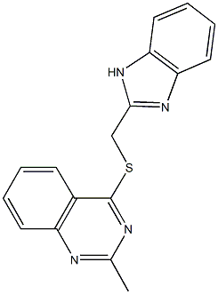  1H-benzimidazol-2-ylmethyl 2-methyl-4-quinazolinyl sulfide