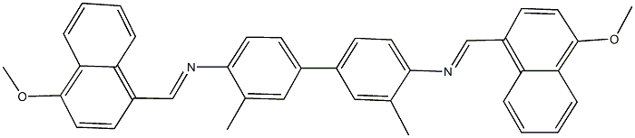  N-[(4-methoxy-1-naphthyl)methylene]-N-(4'-{[(4-methoxy-1-naphthyl)methylene]amino}-3,3'-dimethyl[1,1'-biphenyl]-4-yl)amine