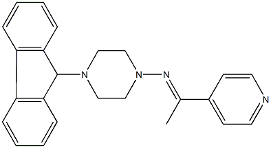 4-(9H-fluoren-9-yl)-N-[1-(4-pyridinyl)ethylidene]-1-piperazinamine Structure
