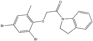 2,4-dibromo-6-methylphenyl 2-(2,3-dihydro-1H-indol-1-yl)-2-oxoethyl ether