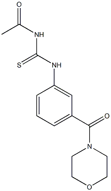 N-acetyl-N'-[3-(4-morpholinylcarbonyl)phenyl]thiourea Structure