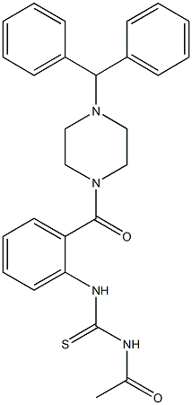 N-acetyl-N'-{2-[(4-benzhydryl-1-piperazinyl)carbonyl]phenyl}thiourea