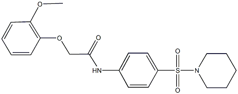 2-(2-methoxyphenoxy)-N-[4-(piperidin-1-ylsulfonyl)phenyl]acetamide