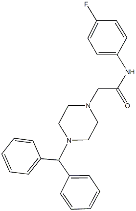 2-(4-benzhydryl-1-piperazinyl)-N-(4-fluorophenyl)acetamide
