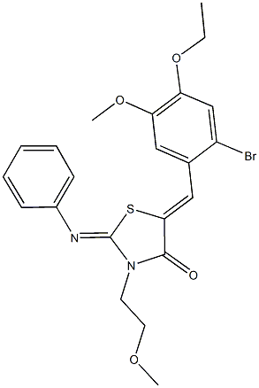  5-(2-bromo-4-ethoxy-5-methoxybenzylidene)-3-(2-methoxyethyl)-2-(phenylimino)-1,3-thiazolidin-4-one
