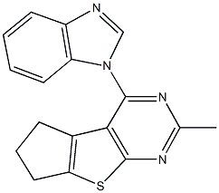  4-(1H-benzimidazol-1-yl)-2-methyl-6,7-dihydro-5H-cyclopenta[4,5]thieno[2,3-d]pyrimidine