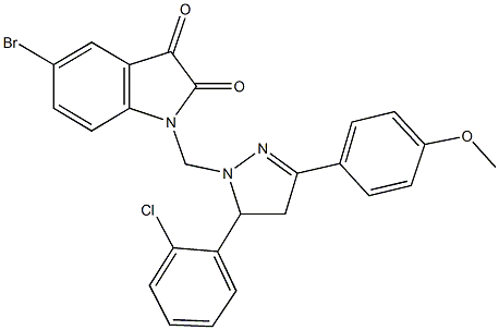  5-bromo-1-{[5-(2-chlorophenyl)-3-(4-methoxyphenyl)-4,5-dihydro-1H-pyrazol-1-yl]methyl}-1H-indole-2,3-dione