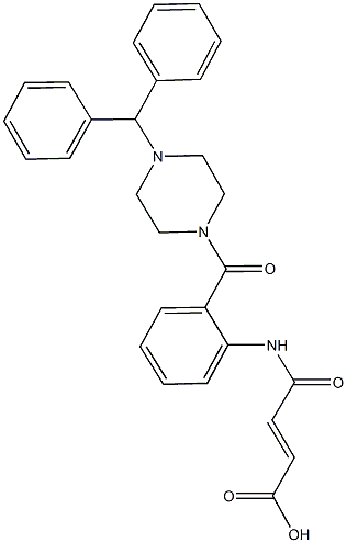 4-{2-[(4-benzhydryl-1-piperazinyl)carbonyl]anilino}-4-oxo-2-butenoic acid Structure