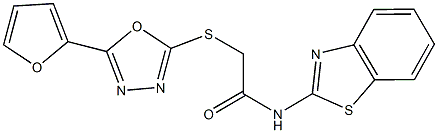  N-(1,3-benzothiazol-2-yl)-2-{[5-(2-furyl)-1,3,4-oxadiazol-2-yl]sulfanyl}acetamide