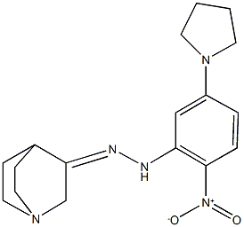 quinuclidin-3-one [2-nitro-5-(1-pyrrolidinyl)phenyl]hydrazone Structure