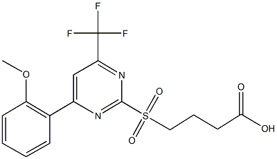4-{[4-(2-methoxyphenyl)-6-(trifluoromethyl)-2-pyrimidinyl]sulfonyl}butanoic acid