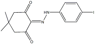5,5-dimethylcyclohexane-1,2,3-trione 2-[(4-iodophenyl)hydrazone] Structure