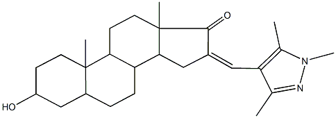  3-hydroxy-10,13-dimethyl-16-[(1,3,5-trimethyl-1H-pyrazol-4-yl)methylene]hexadecahydro-17H-cyclopenta[a]phenanthren-17-one