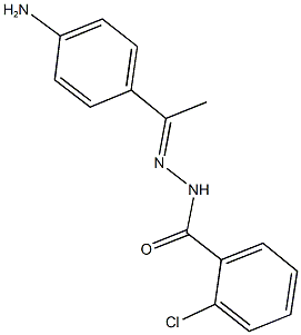 N'-[1-(4-aminophenyl)ethylidene]-2-chlorobenzohydrazide Struktur