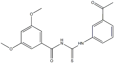 N-(3-acetylphenyl)-N'-(3,5-dimethoxybenzoyl)thiourea Structure