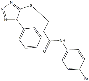 N-(4-bromophenyl)-3-[(1-phenyl-1H-tetraazol-5-yl)sulfanyl]propanamide Struktur