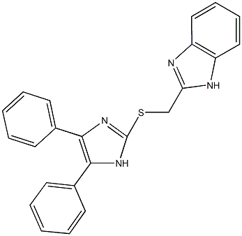 1H-benzimidazol-2-ylmethyl 4,5-diphenyl-1H-imidazol-2-yl sulfide Structure