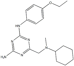N-(4-amino-6-{[cyclohexyl(methyl)amino]methyl}-1,3,5-triazin-2-yl)-N-(4-ethoxyphenyl)amine Struktur