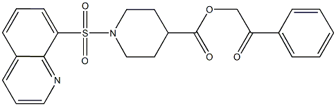  2-oxo-2-phenylethyl 1-(8-quinolinylsulfonyl)-4-piperidinecarboxylate